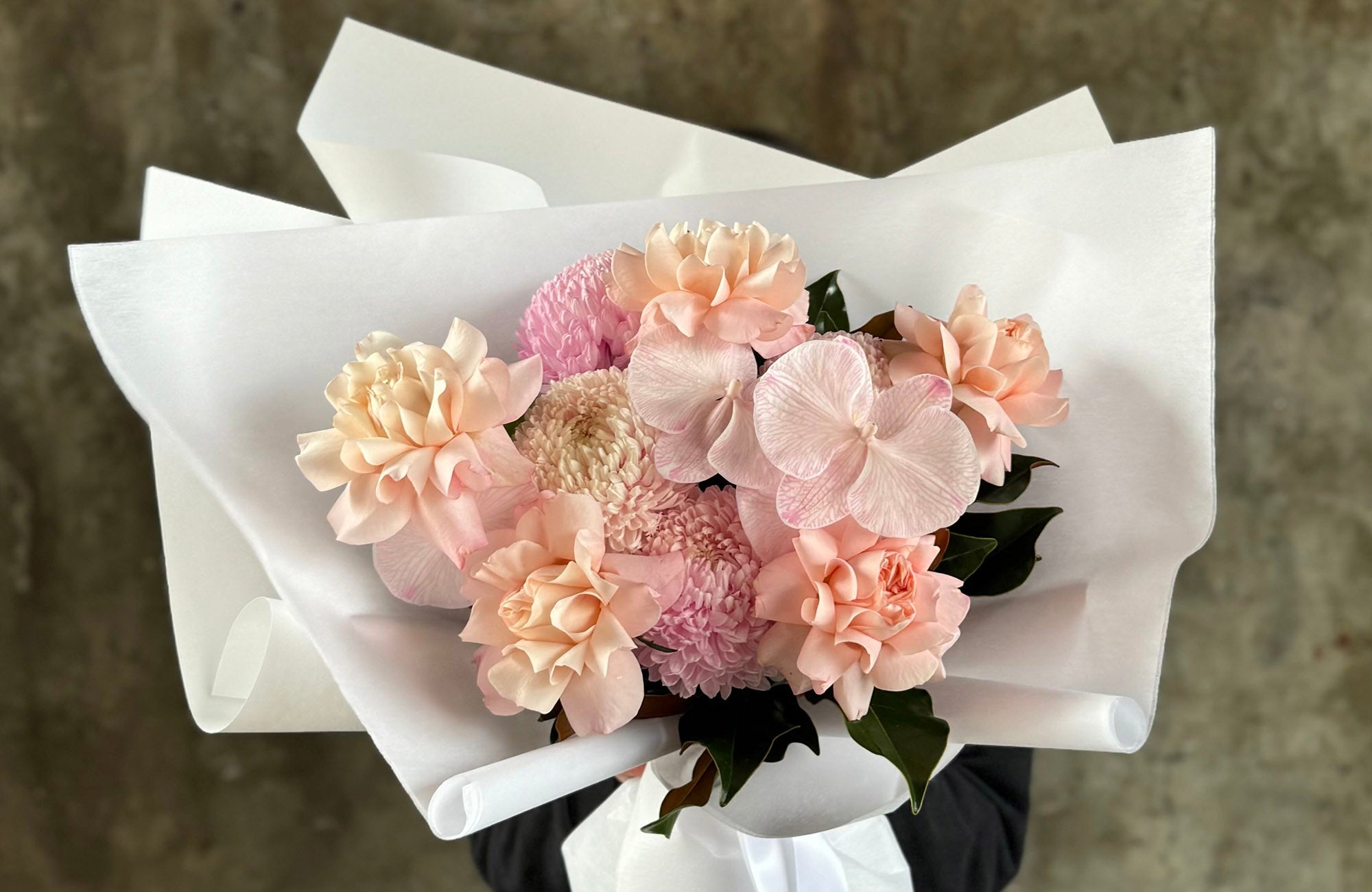 Pink July Happy Birthday Flower Bouquet