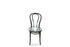 20cm lipped cylinder vase sitting on a black bentwood chair with a white background.