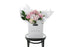Kate Hill Flowers – medium blush and soft-pink birthday bouquet of roses, chrysanthemums and orchids, hand-tied.