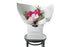 Kate Hill Flowers – small blush pink graduation bouquet with roses, orchid and foliage, hand-tied on a white background.