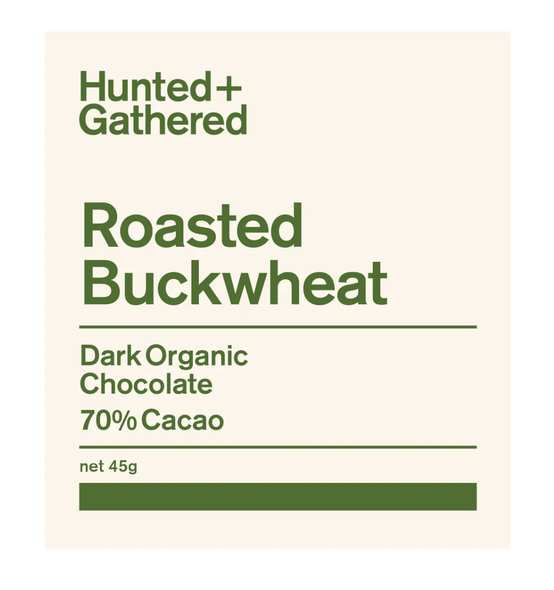 Hunted + Gathered Roasted Buckwheat Chocolate Bar