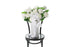 Kate Hill Flowers – large white and green ceramic vase with roses, chrysanthemums and orchids.