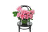 HATTIE vase design is timeless vase design that displays Reflexed pink Roses and a hint of green seasonal foliage, designed into a premium leaf lined ball vase. HATTIE vase design is sitting on a black bentwood chair. Packed full of beautiful roses and includes the vase. Vase design is presented into a Kate Hill flower bag and detailed with ribbon for gifting.
