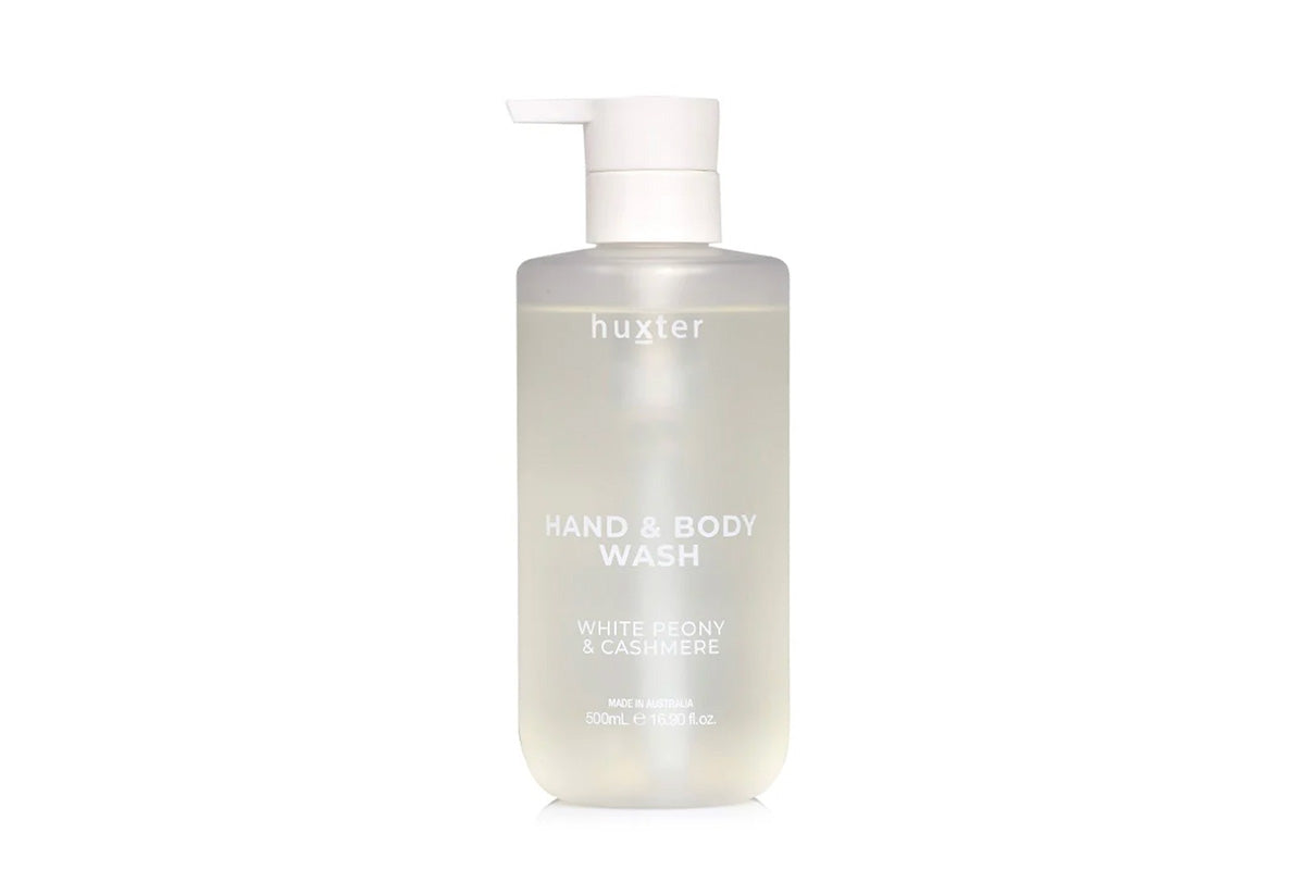 Hand and body wash bottle with &