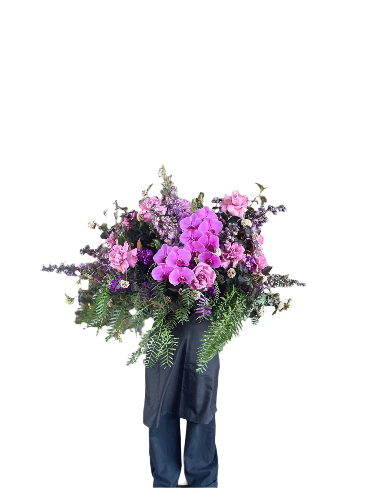 PURPLE & MAGENTA Funeral Casket Spray