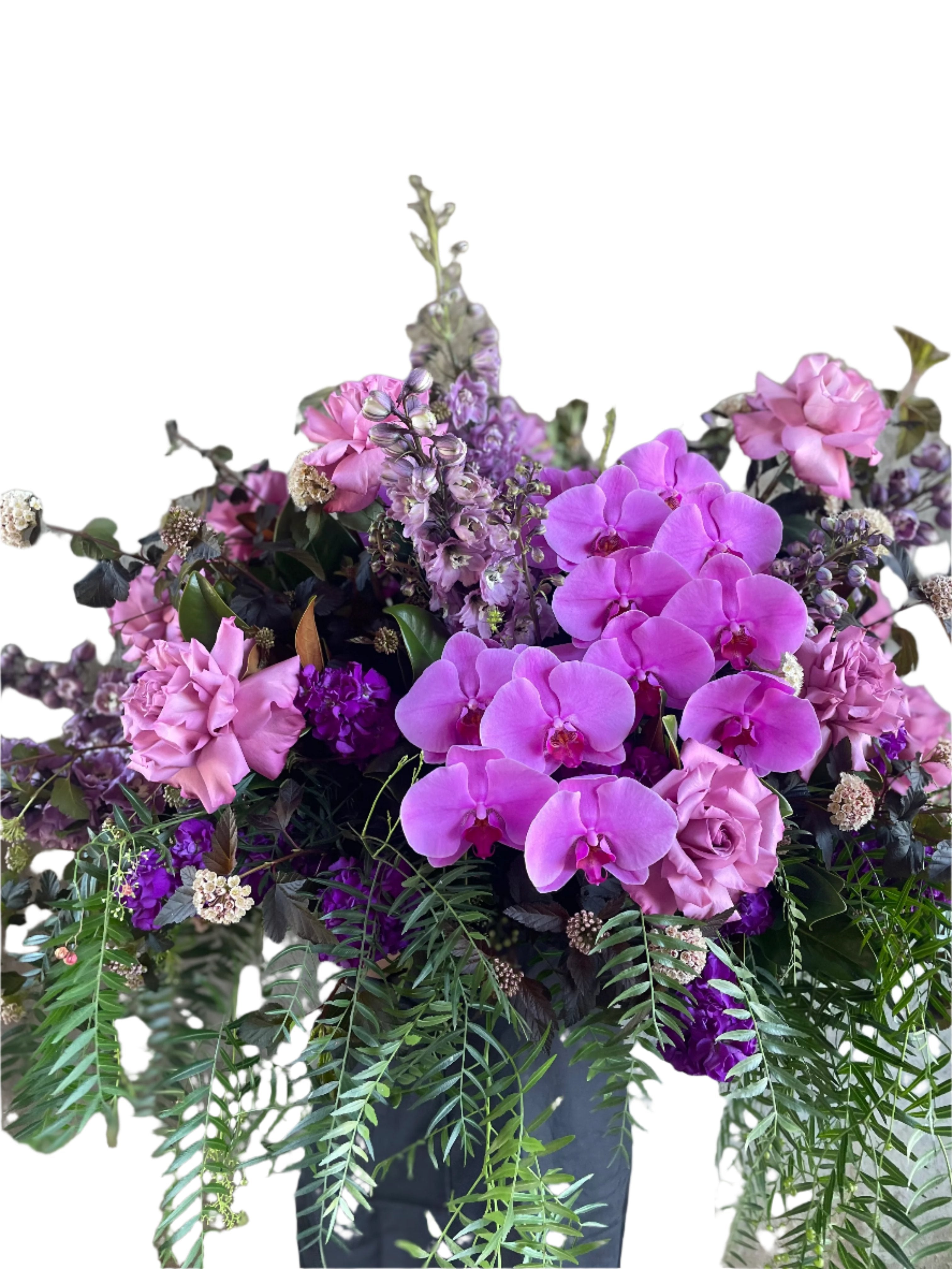 PURPLE & MAGENTA Funeral Casket Spray