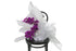Kate Hill Flowers – gift-wrapped magenta Phalaenopsis orchid bouquet with two water-vialled stems.