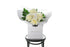 Kate Hill Flowers – medium lemon and white birthday bouquet with candlelight roses, hydrangeas, orchids and foliage hand-tied.