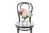 Kate Hill Flowers – small ribbed jar vase with blush orchid, white disbud, pink rose and magnolia foliage.