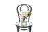 Kate Hill Flowers – small lemon and white sympathy jar with rose, chrysanthemum, orchid and foliage.