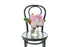 Kate Hill Flowers – small soft-pink birthday vase with chrysanthemum, rose, orchid and foliage in a ribbed jar.