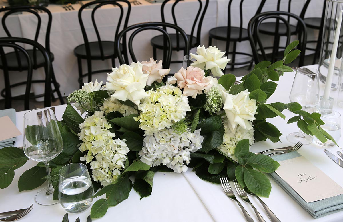 White and green flowers delivered to Werribee home