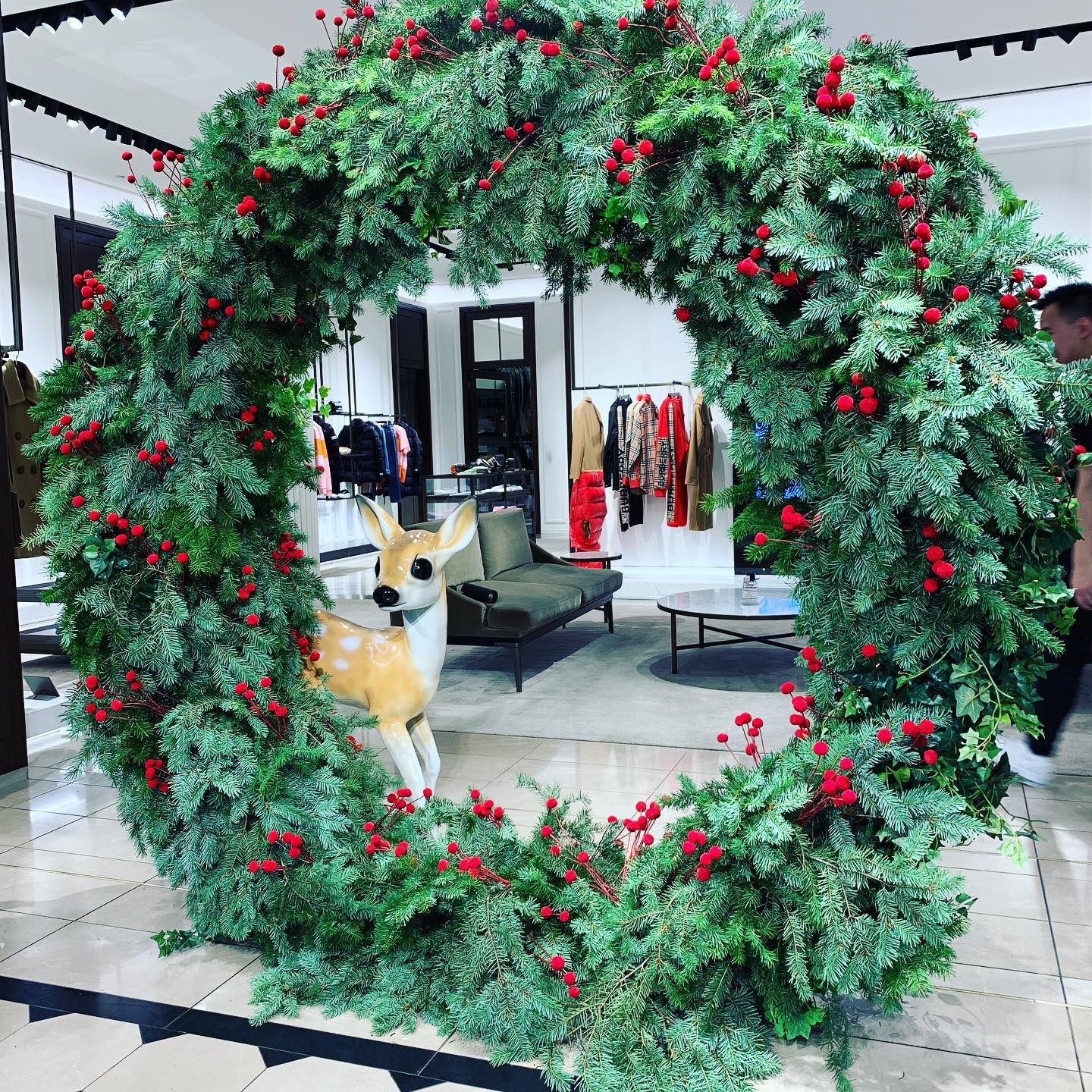 Christmas Wreath in Melbourne Retail Store