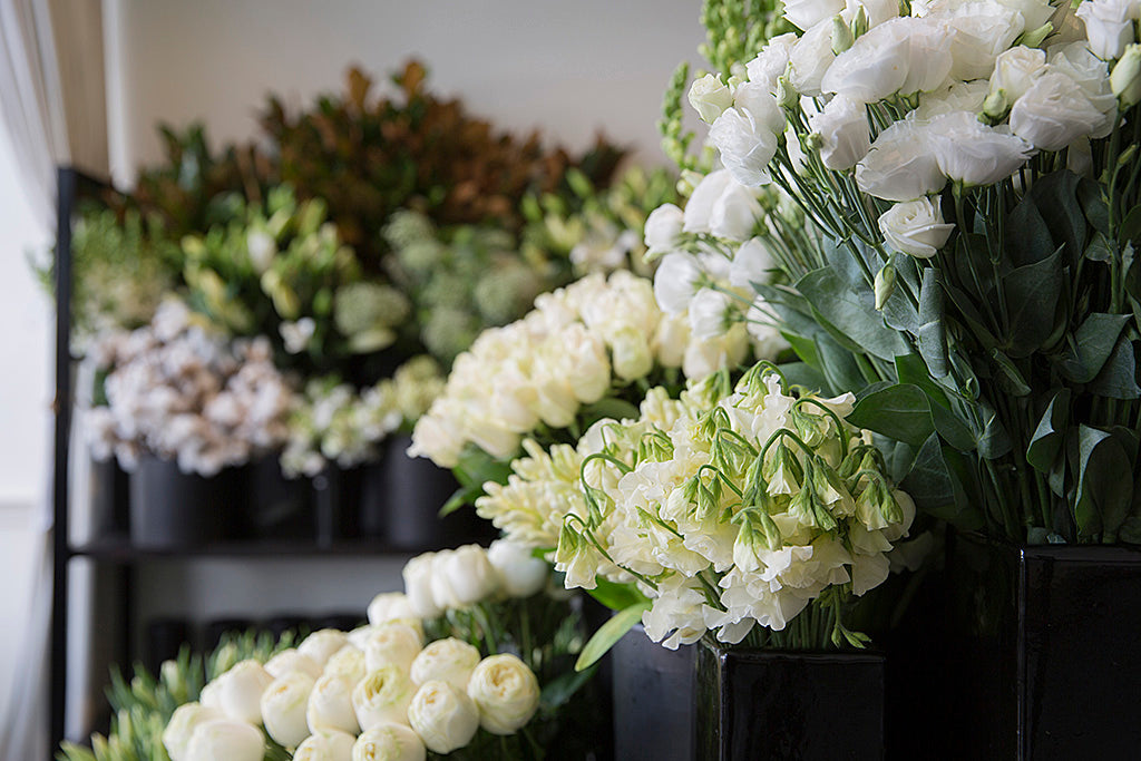 Freesia and other winter flowers on display in Melbourne Florist Kate Hill Flowers
