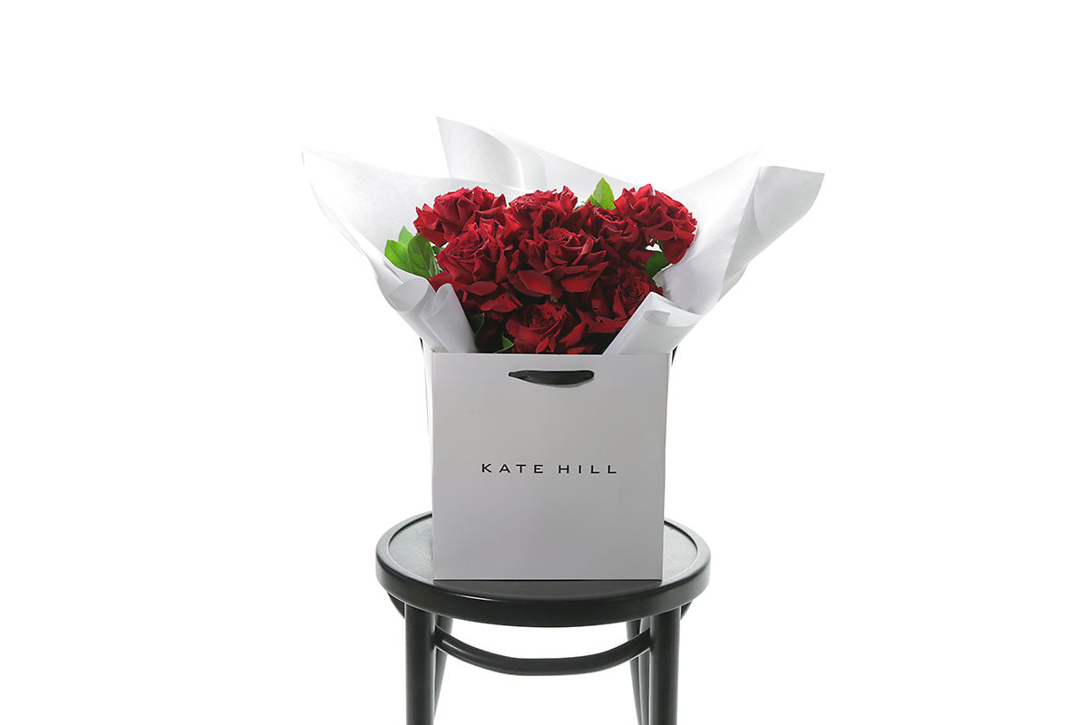 Red Rose bouquet for delivery across Melbourne by Kate Hill Flowers