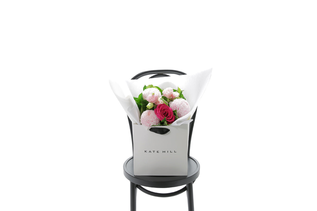 HARPER small pink flower bouquet in soft pink and blush by Kate Hill Flowers Melbourne
