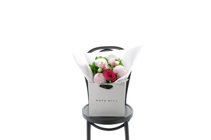 HARPER small pink flower bouquet in soft pink and blush by Kate Hill Flowers Melbourne