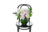 Kate Hill Flowers – pastel ball-vase birthday design with blush chrysanthemums, white roses, orchids and lush foliage.