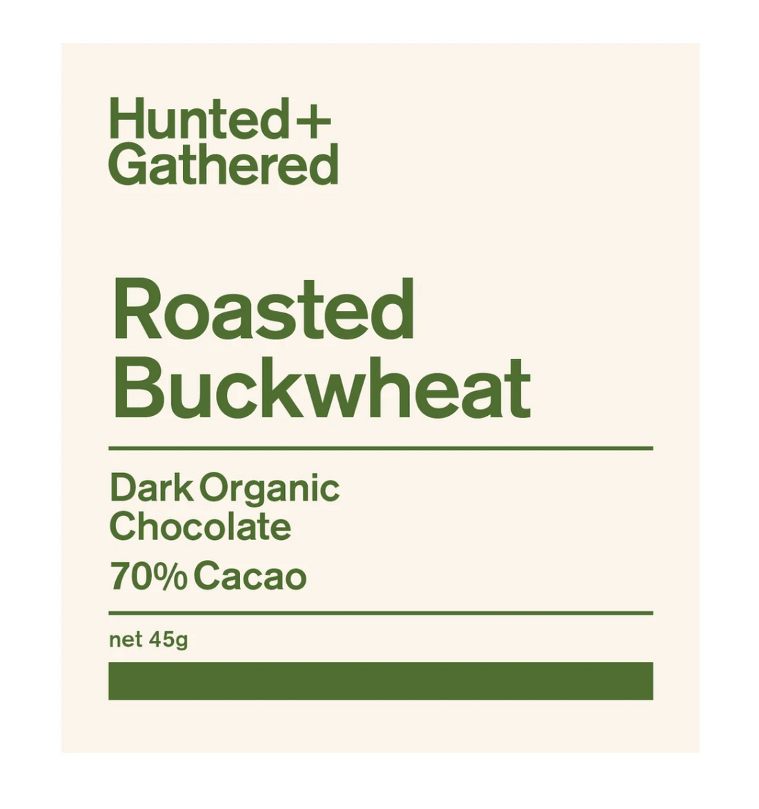 Hunted + Gathered Roasted Buckwheat Chocolate Bar