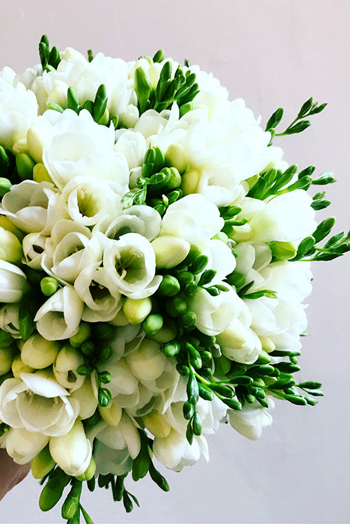 Freesia wedding bouquet by Melbourne wedding florist Kate Hill
