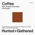 Hunted + Gathered Coffee 70% dark organic chocolate bar, front of pack