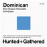 Hunted + Gathered Dominican 55% dark organic chocolate bar, front of pack