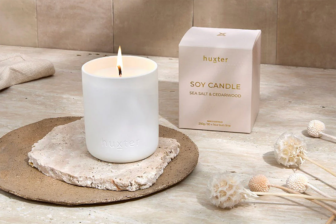 Huxster Sea Salt &amp; Cedarwood Candle