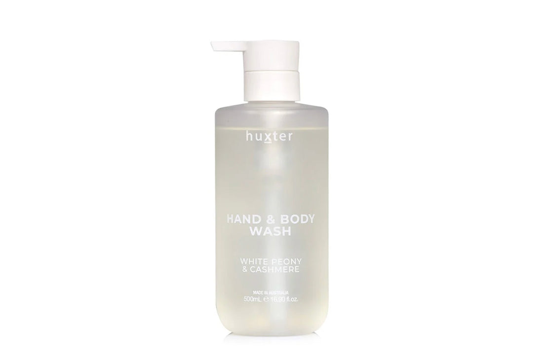 Hand and body wash bottle with &