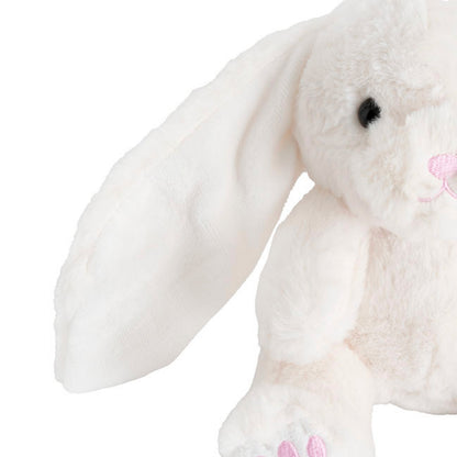Close-up of a plush bunny toy with a white background
