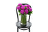 ARIA hot pink disbuds in a tapered glass vase by Kate Hill Flowers Melbourne