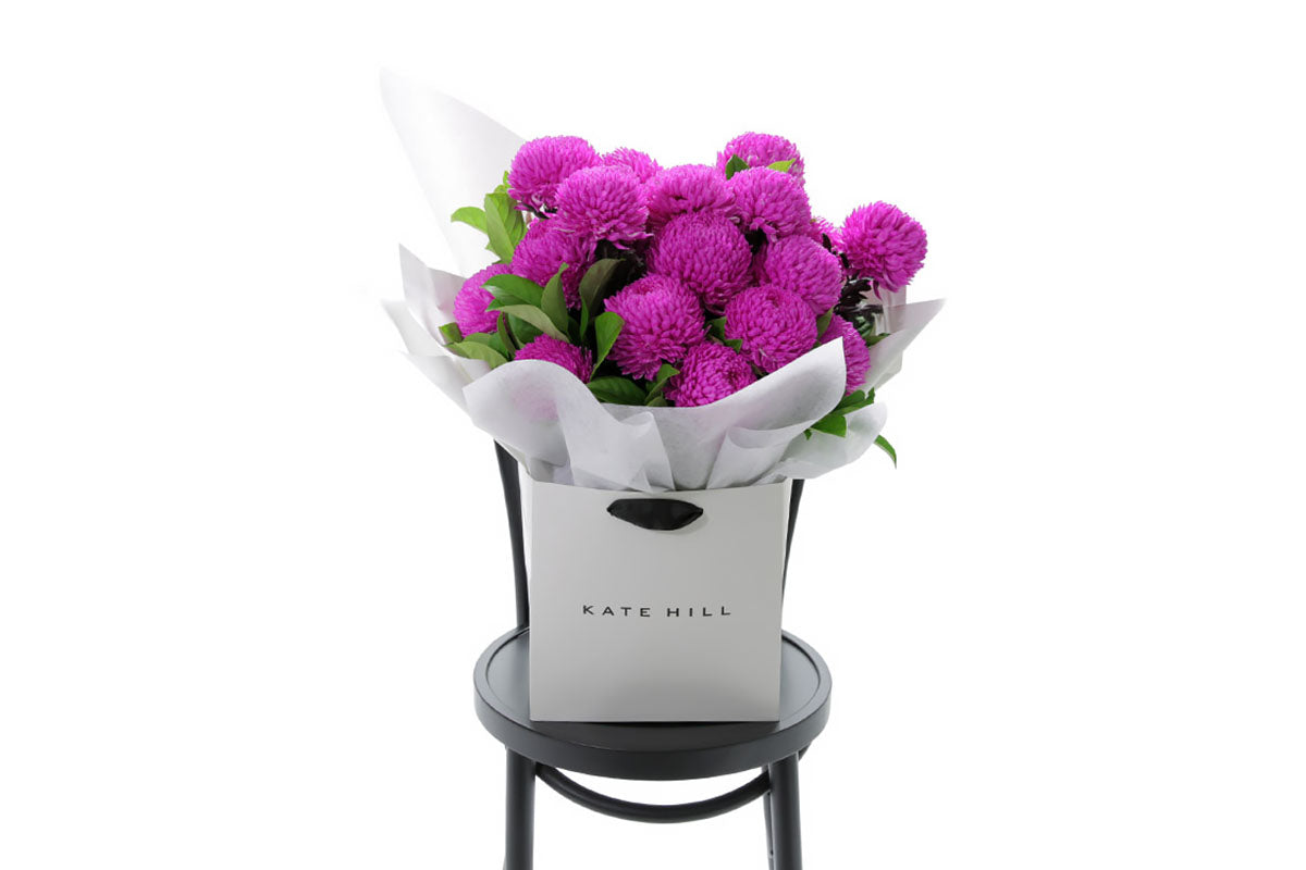 ARIA large hot pink disbud bouquet of 20 disbuds by Kate Hill Flowers Melbourne