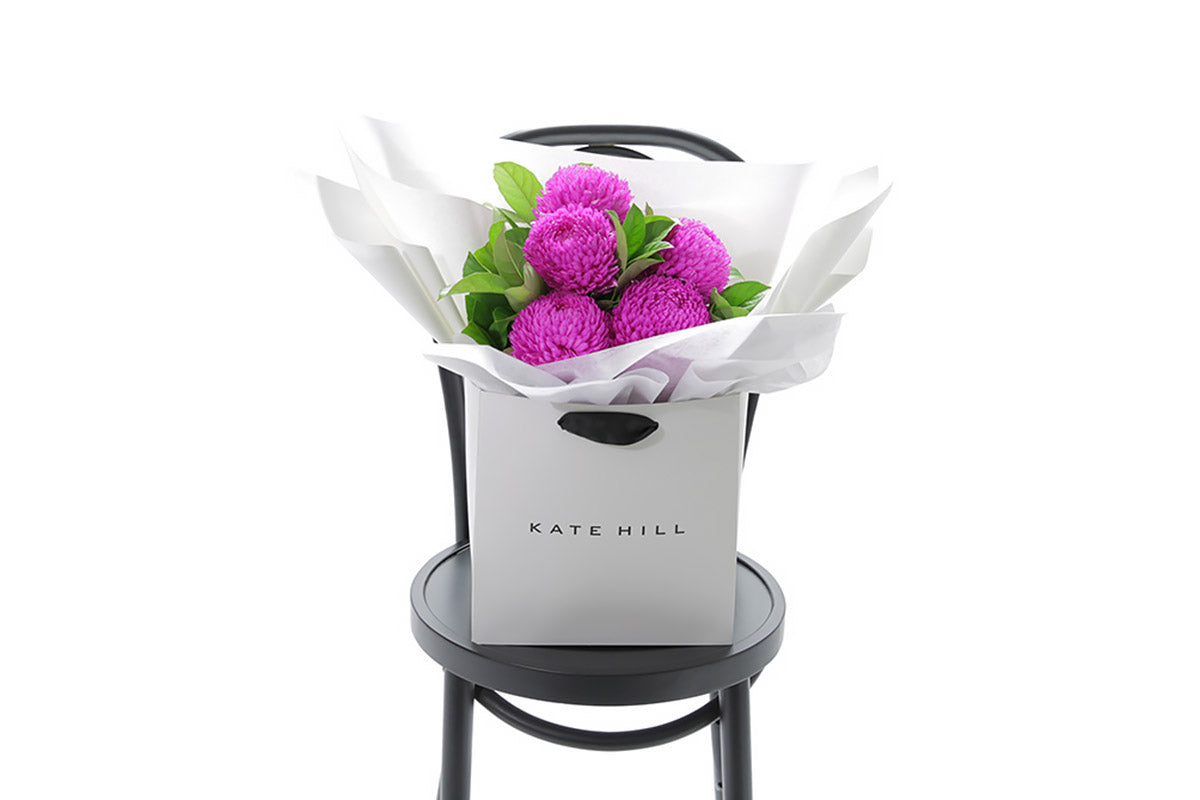 ARIA small hot pink disbud bouquet by Kate Hill Flowers Melbourne