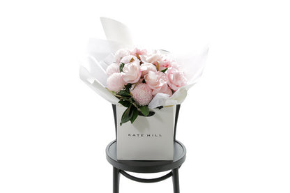 CHLOE large blush flower bouquet in soft blush and pink by Kate Hill Flowers Melbourne