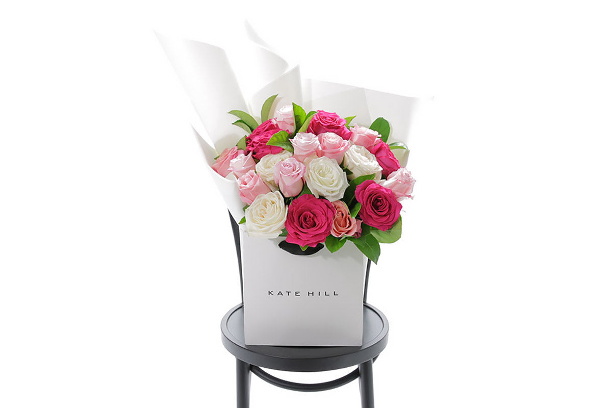 HALEY large mixed rose bouquet of 20 colourful roses by Kate Hill Flowers Melbourne