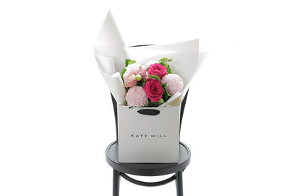 HARPER pink flower bouquet in soft pink and blush by Kate Hill Flowers Melbourne