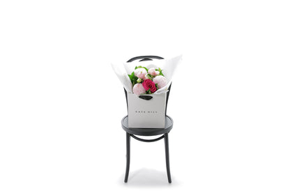 HARPER pink bouquet in Kate Hill Flowers signature wrapping