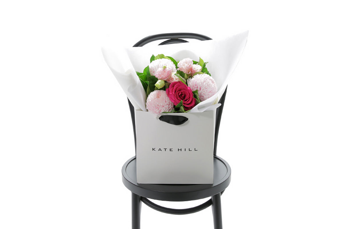 HARPER small pink flower bouquet in soft pink and blush by Kate Hill Flowers Melbourne