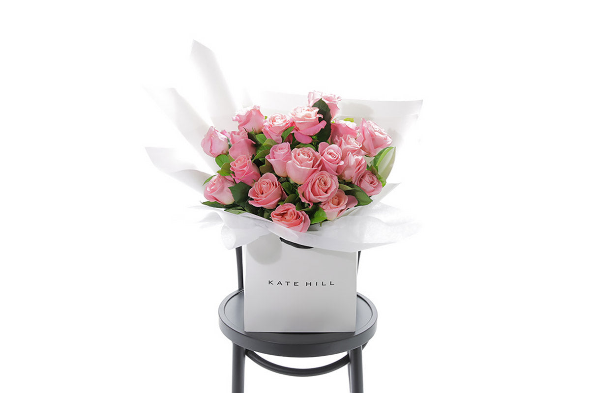 HERMOSA large watermelon rose bouquet of 20 watermelon roses by Kate Hill Flowers Melbourne