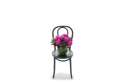 MAYA bright flowers in a 20cm glass ball vase