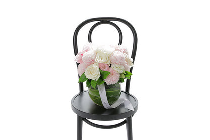 SERENITY large pastel ball vase arrangement by Kate Hill Flowers Melbourne