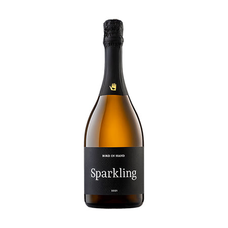 Bird in Hand Sparkling 2021 - 750ml Bottle. A light and delicate Sparkling, salmon pink in colour with floral notes and hints of strawberry and cherry on the nose. Its lively palate evokes flavours of fresh strawberry with a delicate bead, leading to a crisp, clean finish. Bottle sitting with white background.